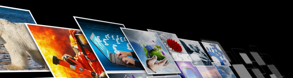 visual communication and streaming images concept